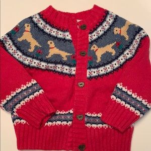 Gorgeous puppy dog knit cardigan!